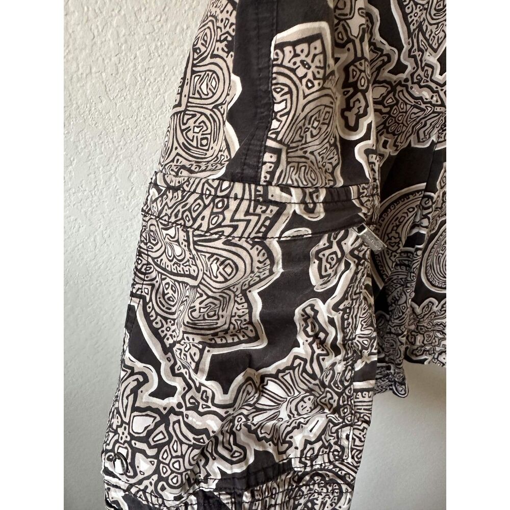 Michael Kors Men's L Dark Brown Paisley Swim Trunks 100% Cotton Mesh Lined Boho - Picture 4 of 8